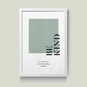 تابلو مدل مینیمال Be kind کدS0641-w